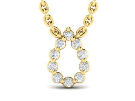 Vlora Besito 14k Yellow Gold and Diamond Necklace VP60096 Cheap