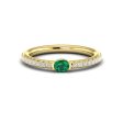 Vlora Sofia 14k Yellow Gold Diamond and Emerald Ring VR60135E Cheap