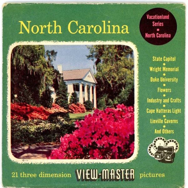 North Carolina - Vacationland Series -View-Master 3 Reel Packet - 1950s views - vintage - (PKT-NC-S3) Discount