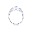 KWIAT Diamond Engagement with Emerald Accents Ring F-1068FLOE-0-DIAEME-PLAT Online