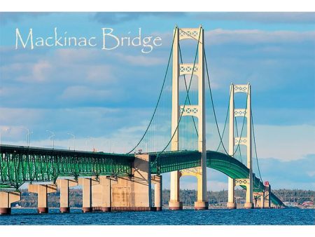 MACKINAC BRIDGE DAY & NIGHT - 2 Image 3D Flip Magnet for Refrigerators, Whiteboards, and Lockers - NEW Online now