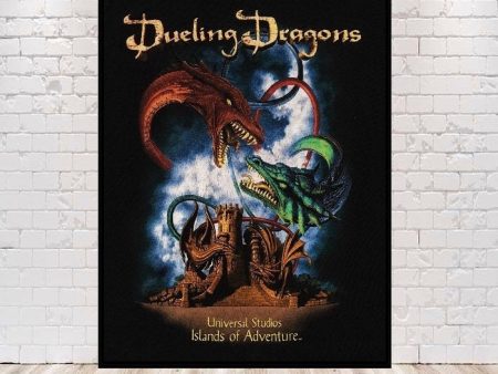 Dueling Dragons Poster Universal Studios Poster Sizes 8x10, 11x14, 13x19 16x20 18x24 Dueling Dragons Roller Coaster Poster Duellling Dragons For Cheap