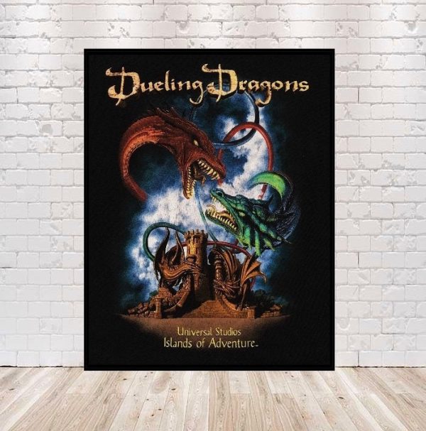 Dueling Dragons Poster Universal Studios Poster Sizes 8x10, 11x14, 13x19 16x20 18x24 Dueling Dragons Roller Coaster Poster Duellling Dragons For Cheap