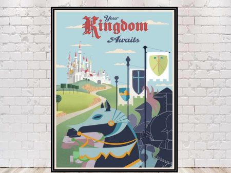 Your Kingdom Awaits Poster Sleeping Beauty Poster Magic Kingdom POSTER (Sizes) 8x10, 11x14, 13x19, 16x20, 18x24 Vintage Disney Poster Sale