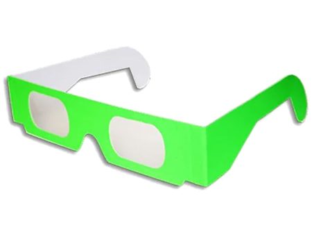 Fireworks Glasses - Neon Green - Cardboard Prismatic Diffraction Glasses - NEW Online now