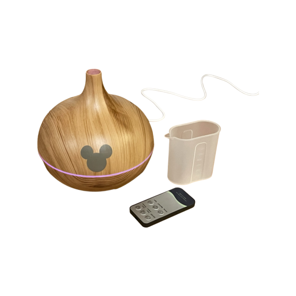 Disney Oil Diffuser Engraved with Mickey Mouse 500 ML Light Wood Disney Fragrance Diffuser Supply