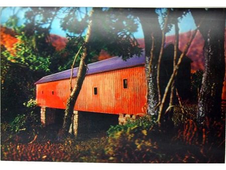 Covered Bridge - 3D Lenticular Poster - 8 X 10 - NEW Fashion