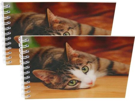 CAT - Two (2) Notebooks with 3D Lenticular Covers - Unlined Pages - NEW Online Hot Sale