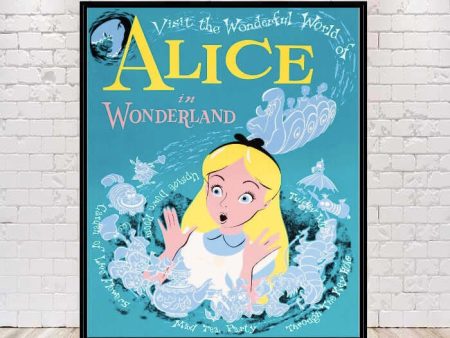 Alice in Wonderland POSTER Disney Attraction Poster Disney Poster Vintage Disney World Poster Movie Poster Classic Disney Movie Poster on Sale