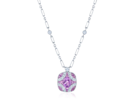 KWIAT Argyle Collection Amethyst and Diamond Necklace N-28688-0-AMEDIA-18KW Fashion