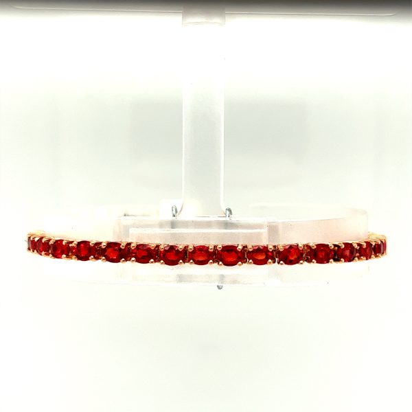 14k Rose Gold 11.66CTW Orange Sapphire Bracelet Sale