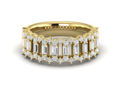 Vlora Karina 14k Yellow Gold and Diamond Band VR40017 For Sale