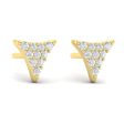 Vlora Miraval 14k Yellow Gold and Diamond Geometric Stud Earring VER60443 Discount