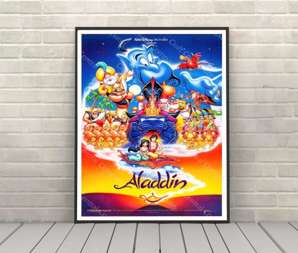 Aladdin Poster Vintage Disney Movie Poster Cheap