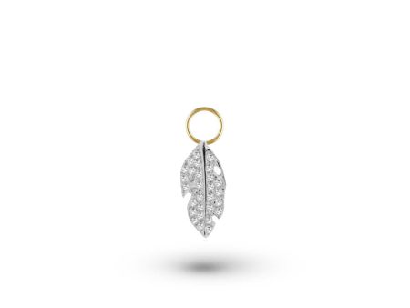 Diamond Feather Charm on Sale