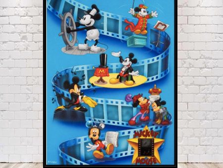 Mickey Mouse Poster Disney World Poster Disney Poster Mickey Poster Hollywood Studios Mickey Mouse through time Poster Walt Disney film Online Sale