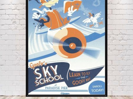 Goofy s Sky School Poster Paradise Pier Poster Disney World Poster Vintage Disney Poster Goofy Poster Barnstormer Poster Disneyland poster Fashion