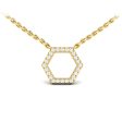 Vlora Serafina 14k Yellow Gold and Diamond Necklace VP60322 Hot on Sale