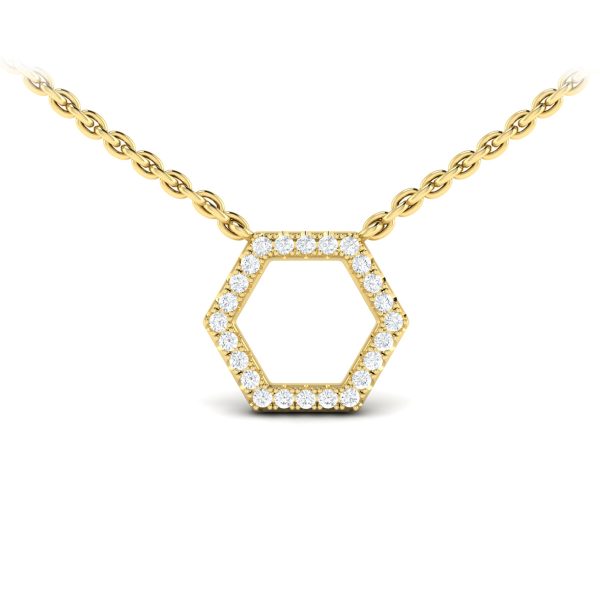 Vlora Serafina 14k Yellow Gold and Diamond Necklace VP60322 Hot on Sale