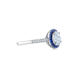 KWIAT Diamond Engagement with Sapphire Accents Ring F-1003FLOE-0-DIASAP-PLAT Online Sale