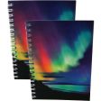 AURORA BOREALIS #1 - Two (2) Notebooks with 3D Lenticular Covers - Unlined Pages - NEW Cheap