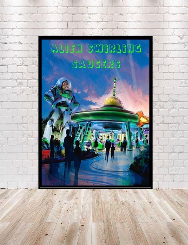 Alien Swirling Saucers Poster Toy Story Poster Concept Art Buzz Lightyear Poster Toy Story Land Poster Disney Poster For Sale