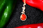 18k Couture 7.53ct Fire Opal and Diamond Pendant on Sale