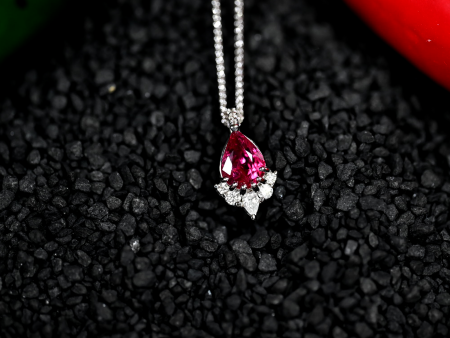 0.99CT RUBY & DIAMOND CUSTOM PENDANT Sale