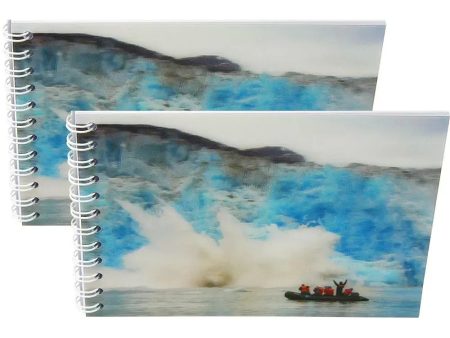 GLACIER BAY - Two (2) Notebooks with 3D Lenticular Covers - Unlined Pages - NEW Hot on Sale