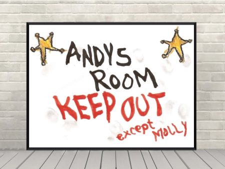 Andy s Room Keep Out except Molly Vintage Disney Toy Story Poster Andys Drawing Disney World Poster Disneyland Online