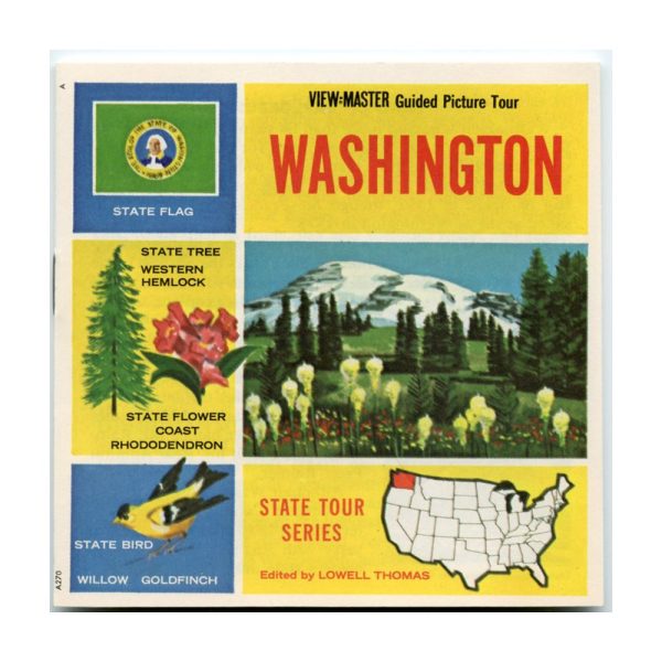 Washington  - State - View-Master  3 Reel Packet - 1960s views - vintage - (PKT- A270-G1) Online Sale