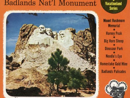 Black Hills and Badlands Nat l Monument - View-Master 3 Reel Packet - 1950s views - vintage -  (PKT-A486-S4V2) Sale