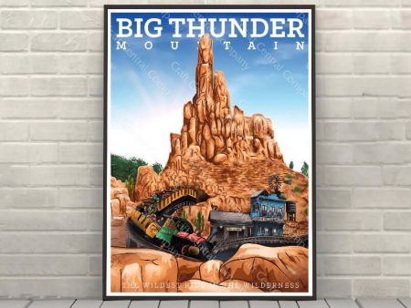 Big Thunder Mountain Poster Disney Attraction Poster Vintage Disney Magic Kingdom Posters Frontierland Poster Disneyland Disney World on Sale