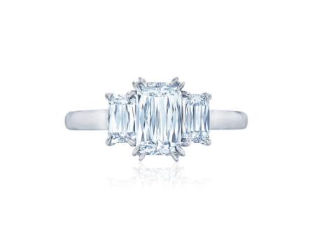 KWIAT ASHOKA Diamond Engagement Three Stone Ring F-17261AK-0-DIA-PLAT For Sale