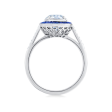 KWIAT Diamond Engagement with Sapphire Accents Ring F-1003FLOE-0-DIASAP-PLAT Online Sale