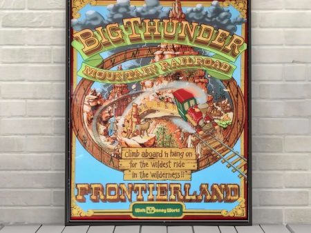 Big Thunder Mountain Railroad Poster Disney Attraction Poster Vintage Disney World & Disneyland Posters Frontierland Cheap