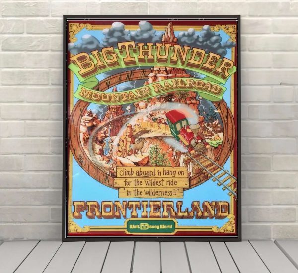 Big Thunder Mountain Railroad Poster Disney Attraction Poster Vintage Disney World & Disneyland Posters Frontierland Cheap