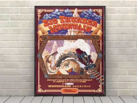 Big Thunder Mountain Railroad Poster Tokyo Disney Poster Japan Disney Poster Thunder Mountain Poster Fashion