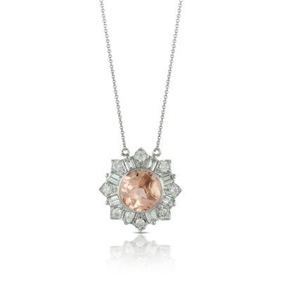 Doves Morganite and Diamond Necklace N8244MG Online Sale