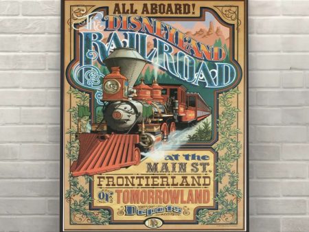 Disneyland RailRoad Poster Disney RailRoad Attraction Poster Disneyland Poster Main Street Posters Vintage Disney Poster Disney World Cheap