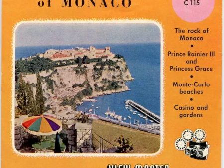 Principality of Monaco - View-Master - 3 Reel Packet - 1950s views - vintage - (PKT-C115-BS4) For Sale