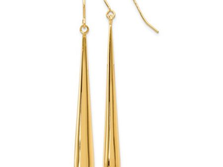 14k Yellow Gold Long Drip Dangle Earrings 42Q Online Hot Sale