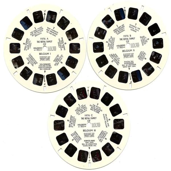 Royal Family of Belgium - View-Master - 3 Reel Packet - 1950s views - vintage - (PKT-ROYAL-BS3) Sale