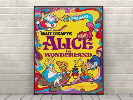 Alice in Wonderland Poster Vintage Disney Movie Poster For Cheap