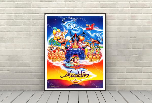 Aladdin Poster Vintage Disney Movie Poster Cheap