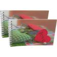 FABRIC HEARTS - Two (2) Notebooks with 3D Lenticular Covers - Unlined Pages - NEW on Sale