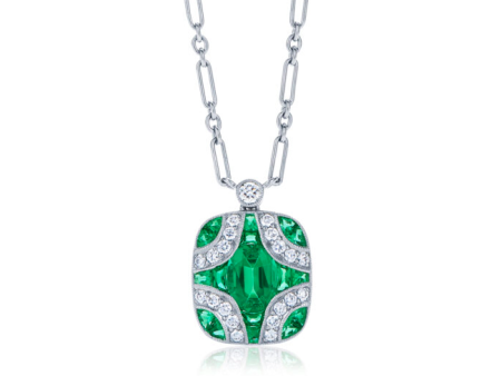 KWIAT Argyle Collection Emerald and Diamond Necklace N-28688E-0-DIAEME-18KW Fashion