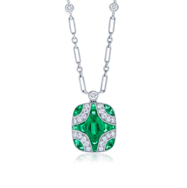 KWIAT Argyle Collection Emerald and Diamond Necklace N-28688E-0-DIAEME-18KW Fashion