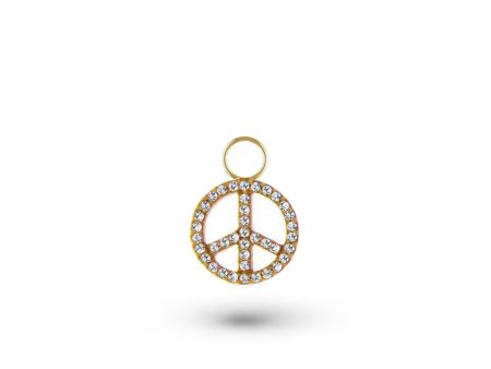 Diamond Peace Sign Charm Online