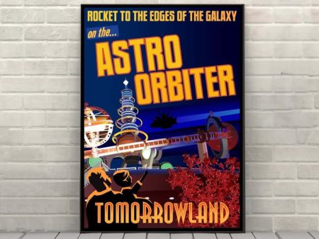 Astro Orbiter Poster Tomorrowland Poster Vintage Disney Poster Disneyland 8x10, 11x14, 13x19, 16x20, 18x24 Magic Kingdom Disney World Poster Sale